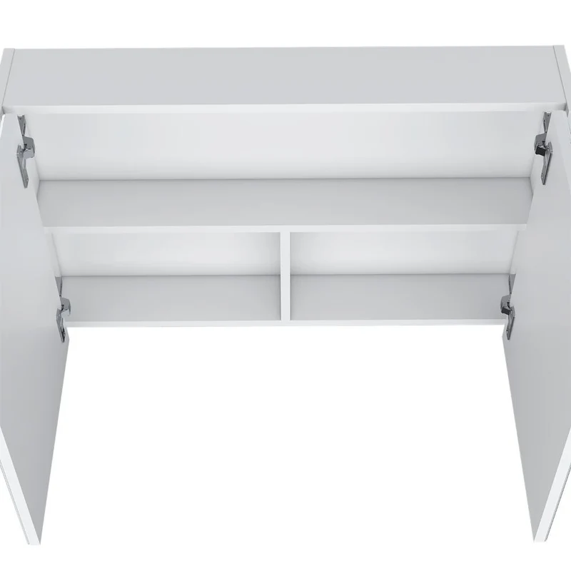 Gabinete de Baño Agni, Blanco Duqueza, con Dos Puestas y Espacio para Almacenar Objetos ZF