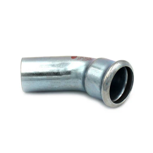 Curva 45 mf a pressare in acciaio carbonio steel pres diam. 54