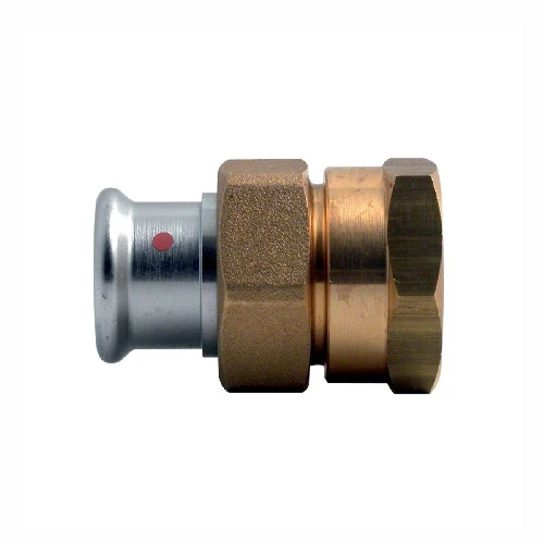 Bocchettone dado e raccordo femmina in ottone press acciaio carbonio 1/2 x 15