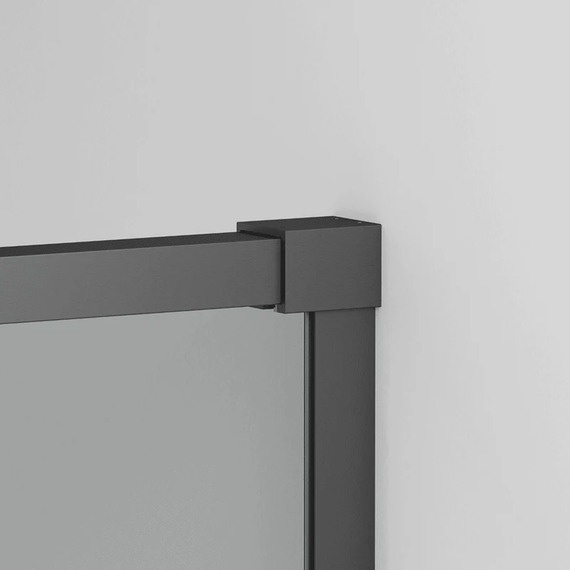 Vallance Mampara Ducha Rectangular Corredera Acceso Frontal | Vidrio Templado 6mm Antical Transparente | Perfil Gun Metal