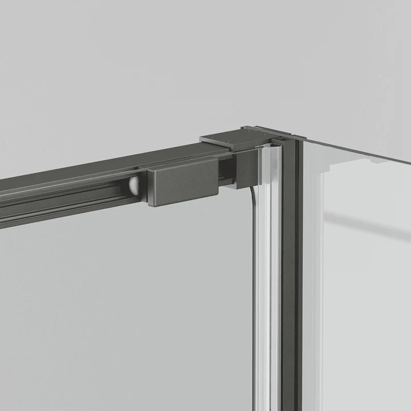 Vallance Mampara Ducha Rectangular Corredera Acceso Frontal | Vidrio Templado 6mm Antical Transparente | Perfil Gun Metal
