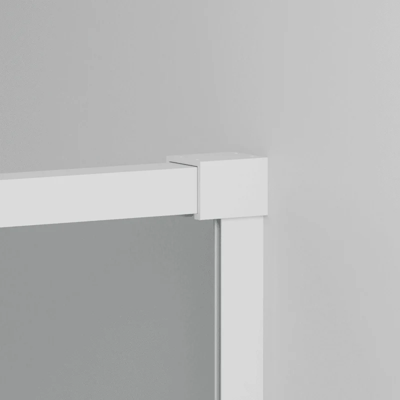 Vallance Mampara Ducha Rectangular Corredera Acceso Frontal | Vidrio Templado 6mm Antical Transparente | Perfil Blanco