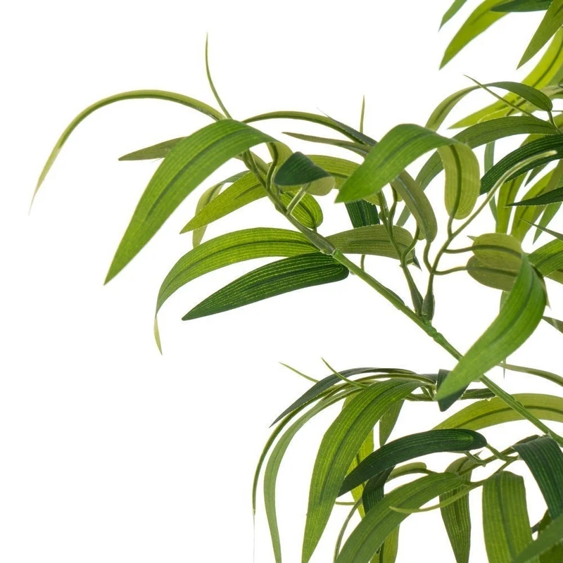 Planta artificial de bambú verde en maceta decorativa. Altura de 147 cm