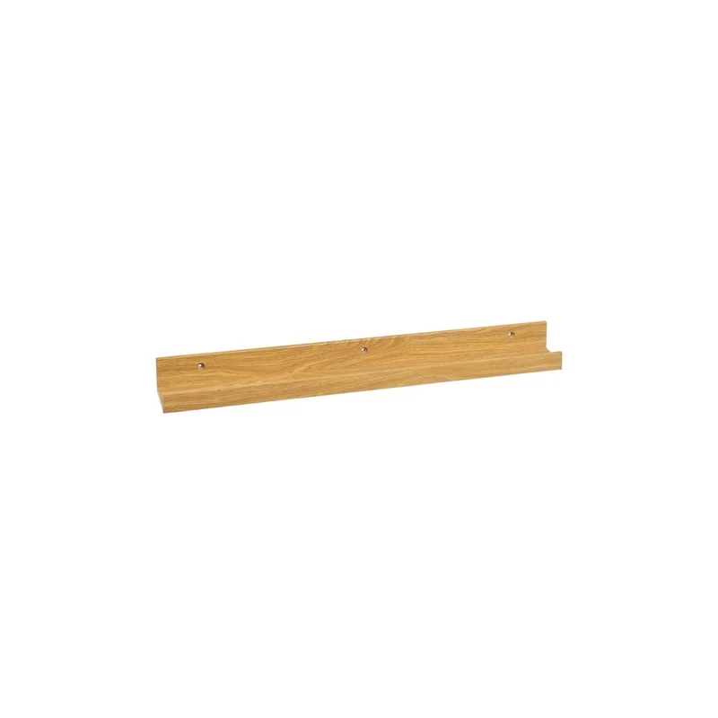 2 estantes flotantes de pared de madera color roble de 60x9,5x5 cm