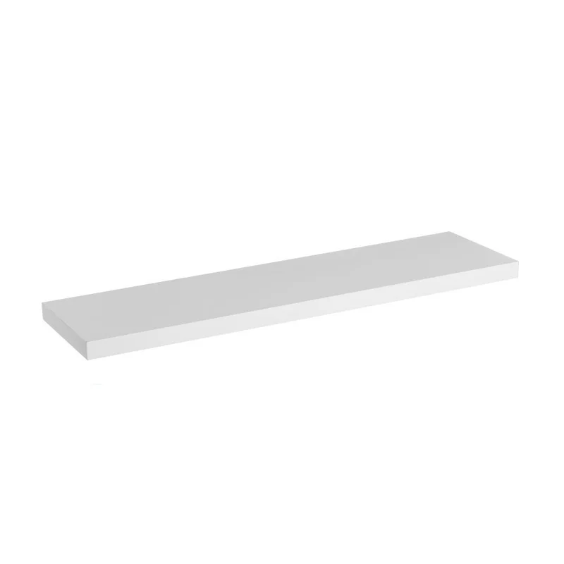 Set de 2 estantes de pared flotantes blancos de 100x23,5x3,8 cm