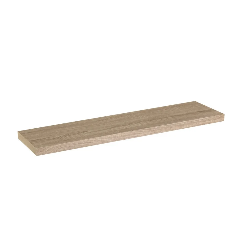 Set de 2 estantes de pared flotantes color madera natural 100x23,5x3,8 cm