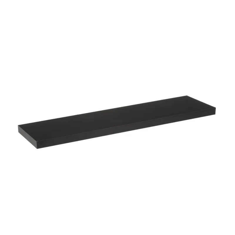 Set de 2 estantes de pared flotantes negros de 100x23,5x3,8 cm
