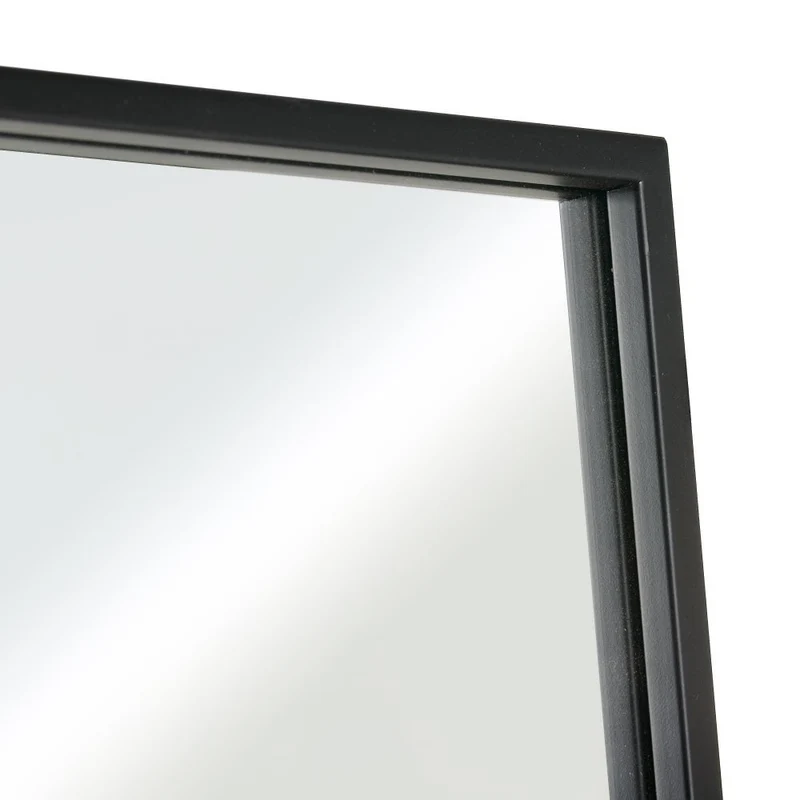Espejo ventana grande industrial negro metal y cristal 90x180 cm