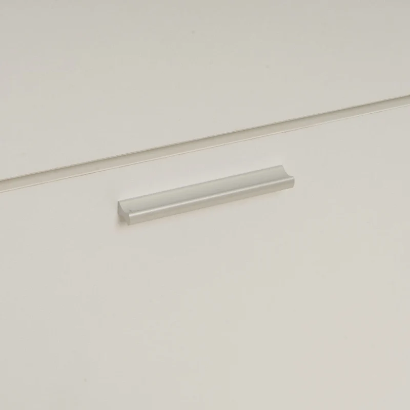 Zapatero color blanco y roble de 2 puertas de 60x24x80 cm para 8 pares