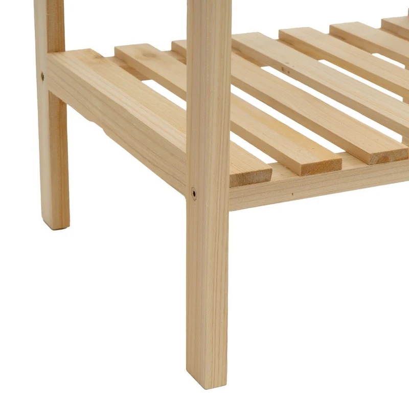 Estantería de pie de madera de abeto con 5 baldas de 35x30x130 cm