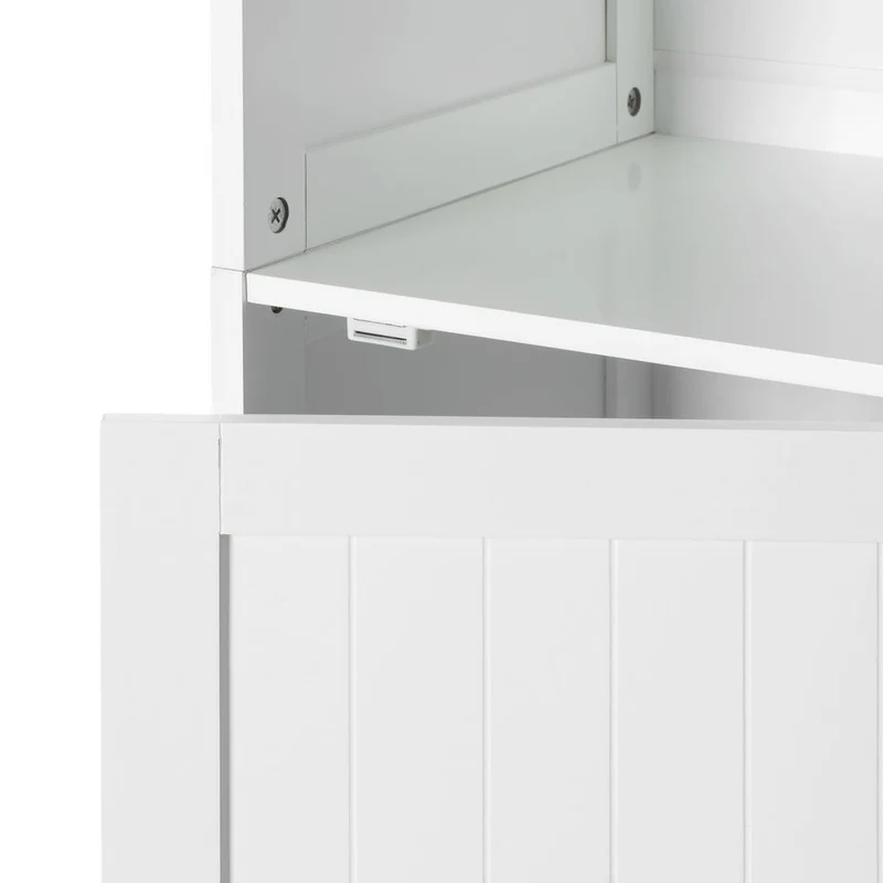 Mueble auxiliar blanco de tablero lacado y 1 puerta de 40x38x160 cm