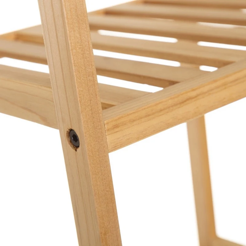 Estantería de pie de madera de abeto con 4 baldas de 35x30x100 cm