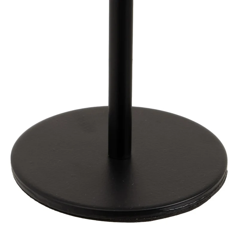 Lámpara LED regulable y recargable de metal negro de 3W de 11x11x37 cm