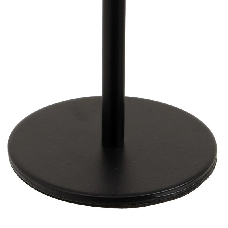 Lámpara LED regulable y recargable de metal negro de 3W de 9x9x27 cm