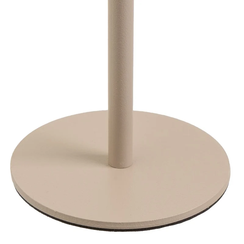 Lámpara LED regulable y recargable de metal beige de 3W de 9x9x27 cm