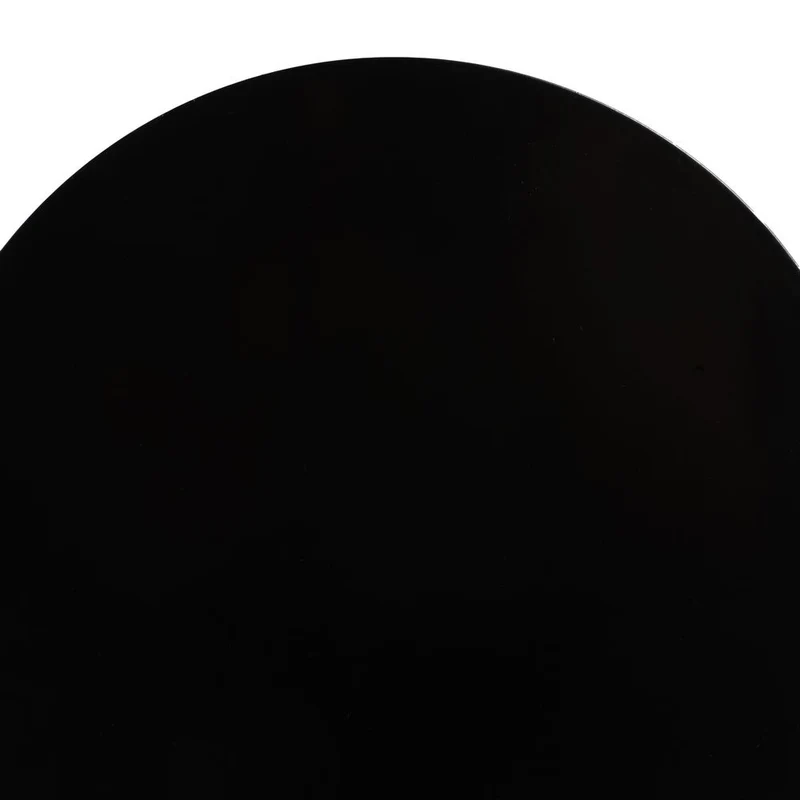 Mesa auxiliar redonda de tubo metálico negro de 30x30x60 cm