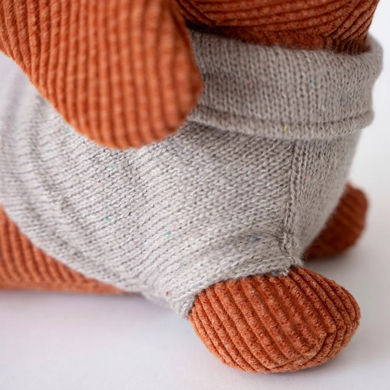 Set de 2 topes de puerta en forma de perro, tela color marrón de 30 cm