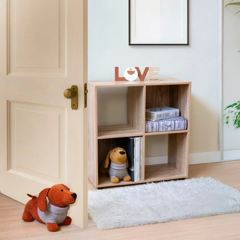 Set de 2 topes de puerta en forma de perro, tela color marrón de 30 cm