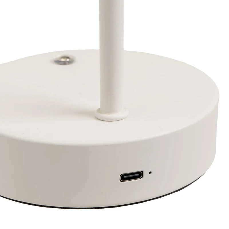 Lámpara flexo de metal blanco con led integrado de 1W y luz cálida