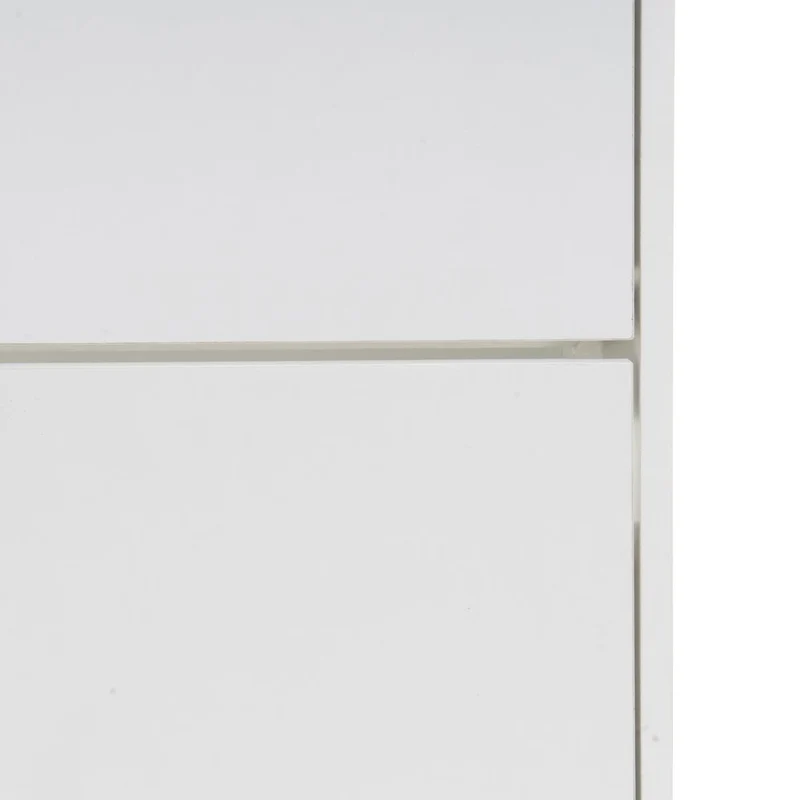Zapatero con 2 puertas de tablero blanco de 74x24x82 cm para 12 pares
