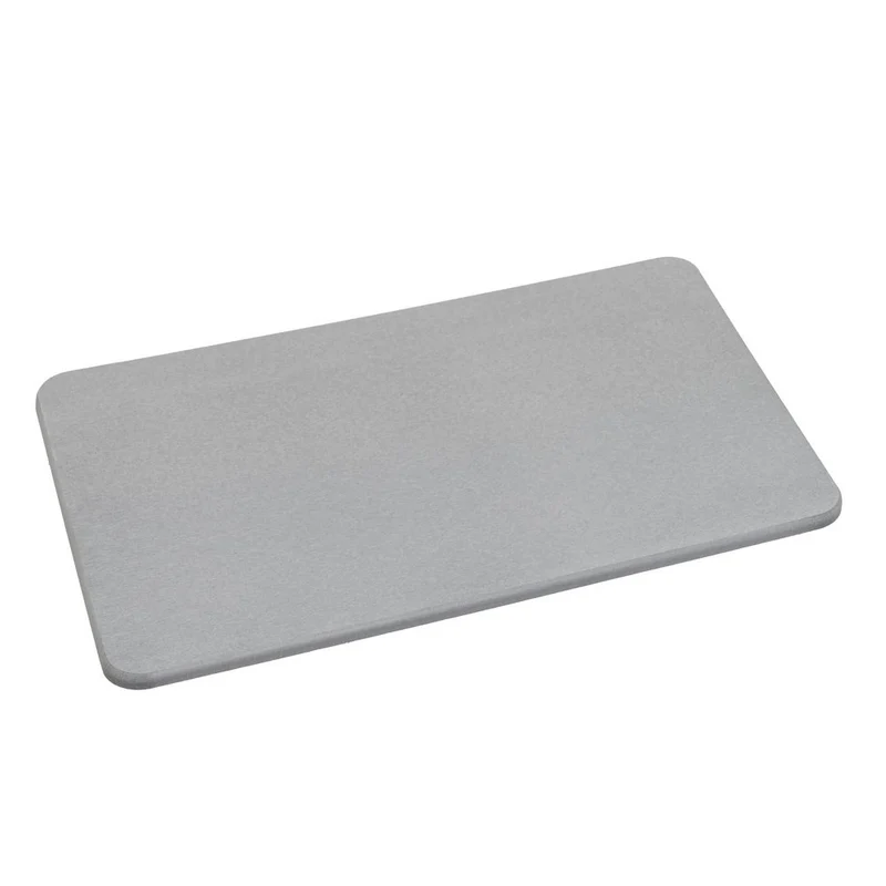 Alfombra de baño lisa de diatomita color gris oscuro y medidas de 60x39 cm