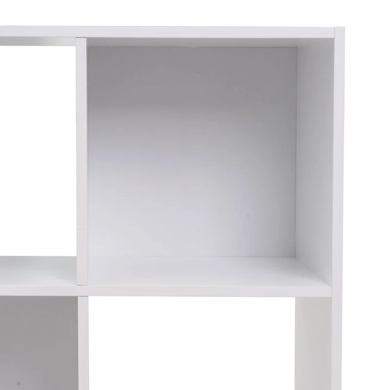 Estantería Cubo con 8 huecos de laminado blanco de 120x60x30 cm
