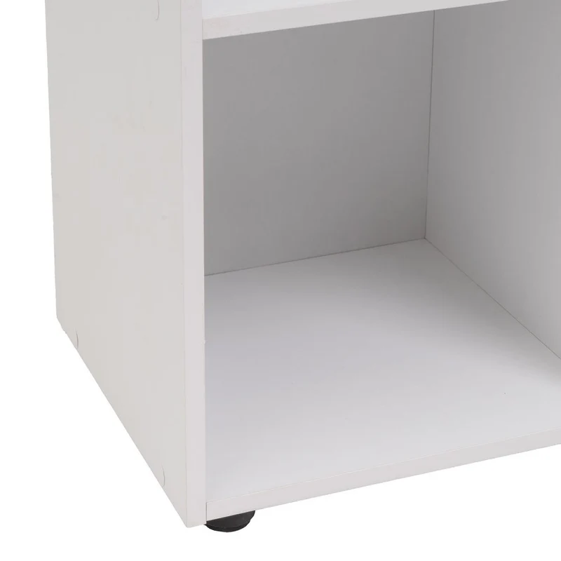 Estantería Cubo con 8 huecos de laminado blanco de 120x60x30 cm