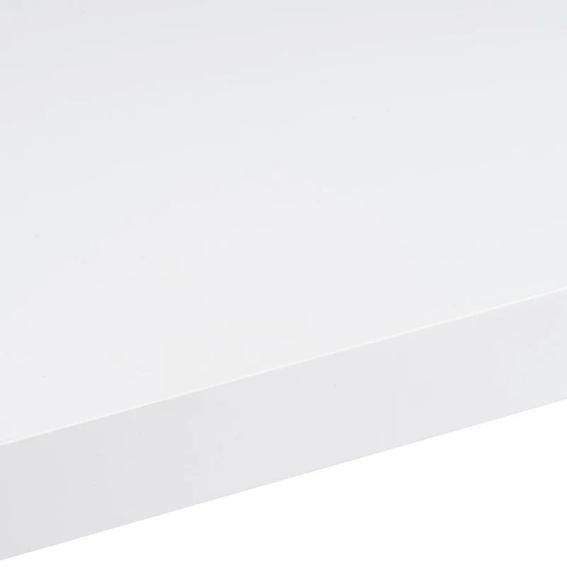 Set de 2 estantes flotantes cuadrados de tablero laminado blanco 23,5 cm