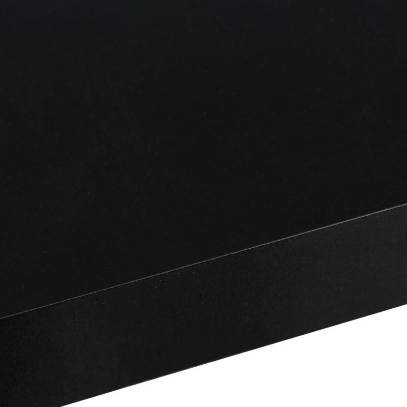 Set de 2 estantes flotantes cuadrados tablero laminado color negro 23,5cm