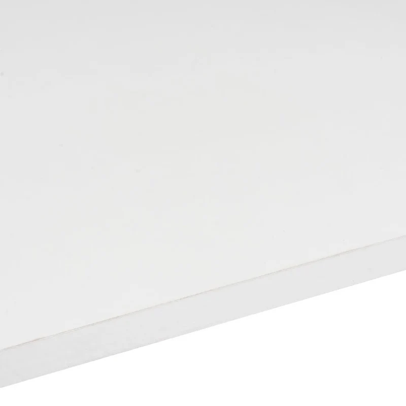 Estante de pared curvo de tablero laminado PVC color blanco de 100x20x10 cm