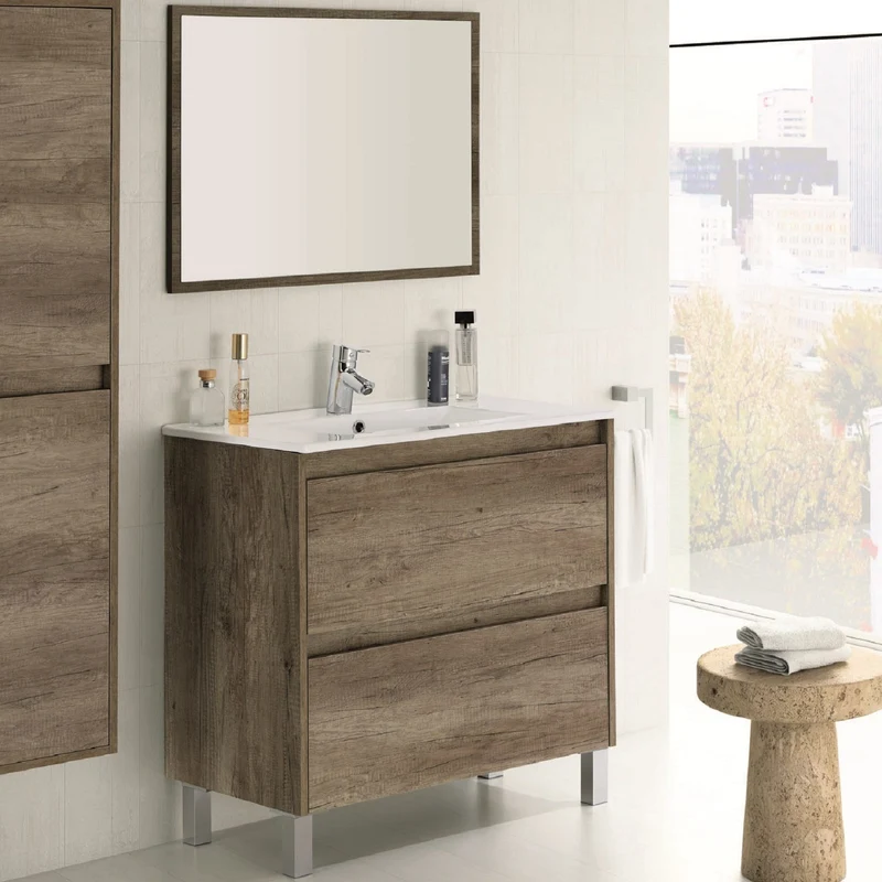 Mueble Lavabo con Espejo Dakota 80cm