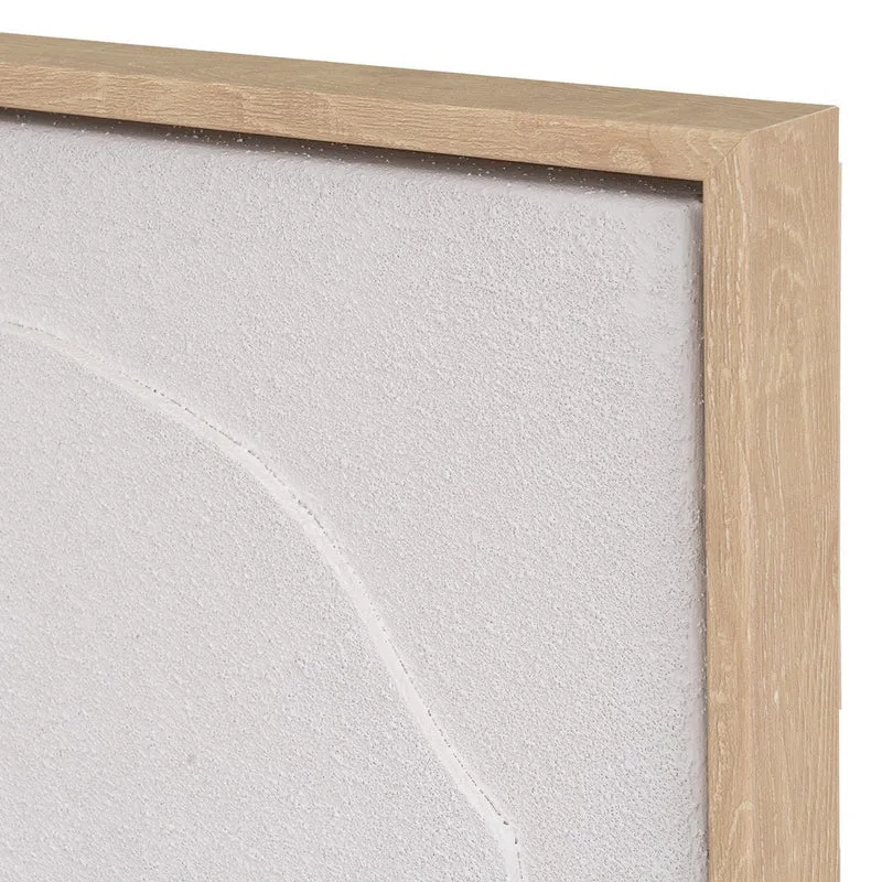 Set 2 cuadros abstractos decorativos beige con marco de 70x50 cm
