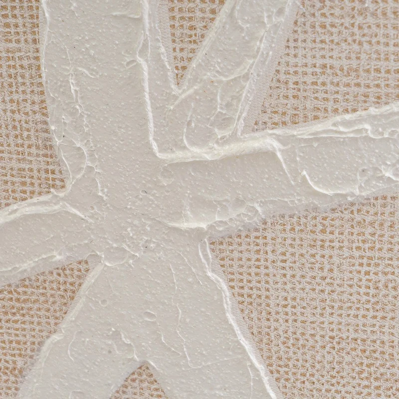 Set 2 cuadros abstractos decorativos beige con marco de 70x50 cm