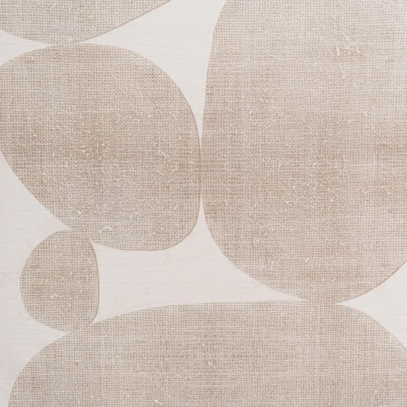 Set 2 cuadros abstractos decorativos beige con marco de 70x50 cm