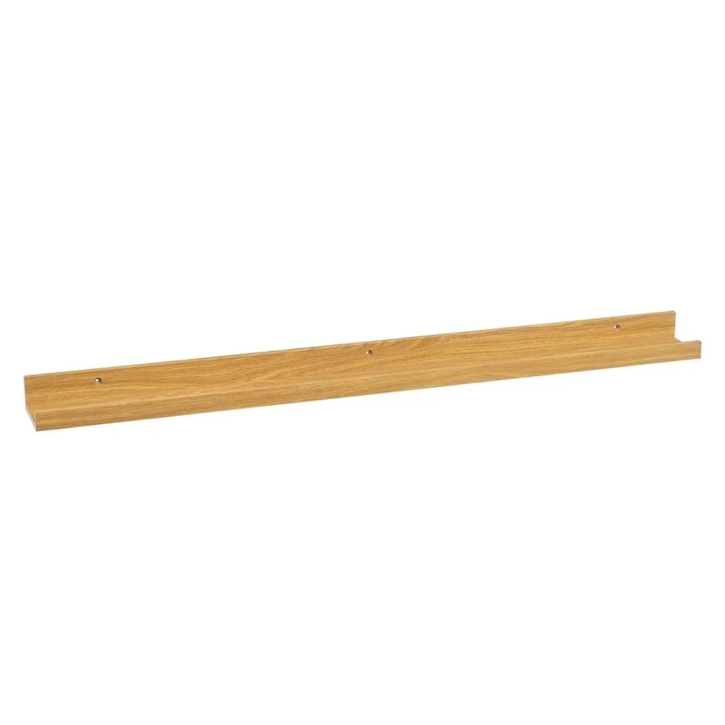 Estante flotante de pared de madera color roble de 100x9,5x5 cm