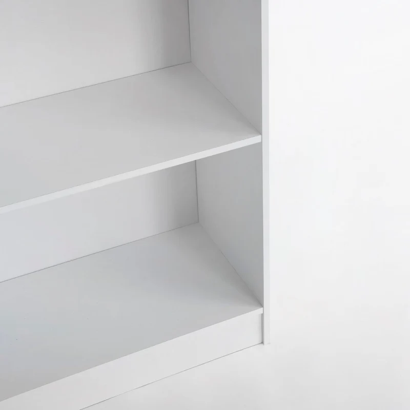 Estantería librería de 4 estantes de tablero MDF blanco de 147x60 cm