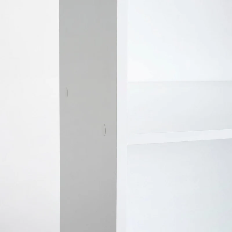 Estantería librería de 4 estantes de tablero MDF blanco de 147x60 cm