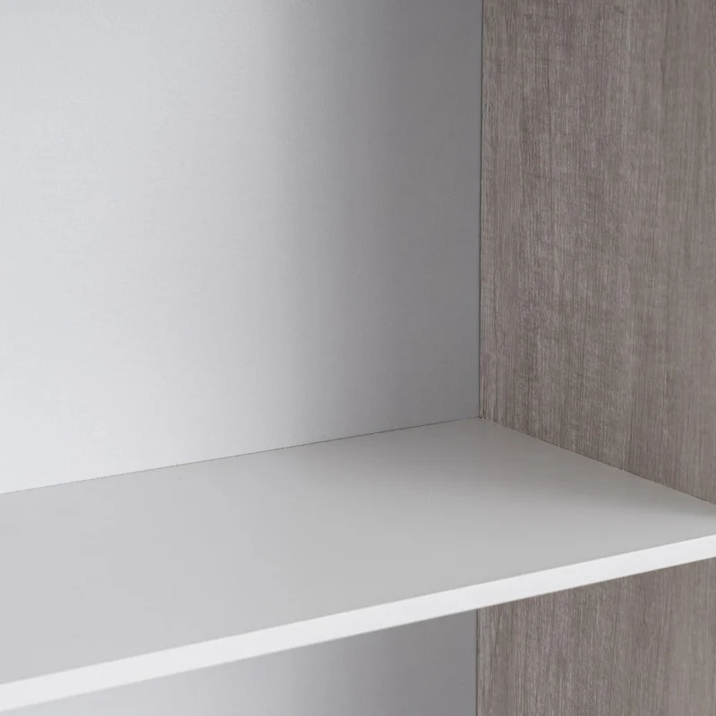 Librería blanca de tablero laminado con 3 estantes de 60x29x147 cm