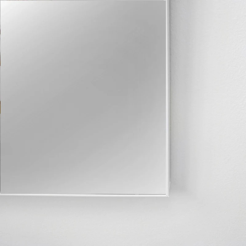 Espejo de pared de cuerpo entero con marco blanco de plástico de 45x145 cm