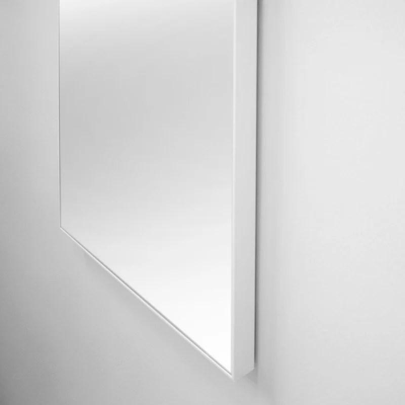 Espejo de pared de cuerpo entero con marco blanco de plástico de 45x145 cm