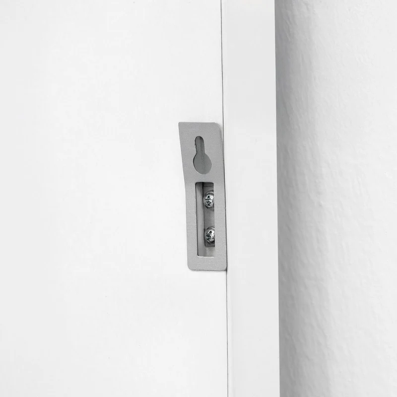 Espejo de pared de cuerpo entero con marco blanco de plástico de 45x145 cm