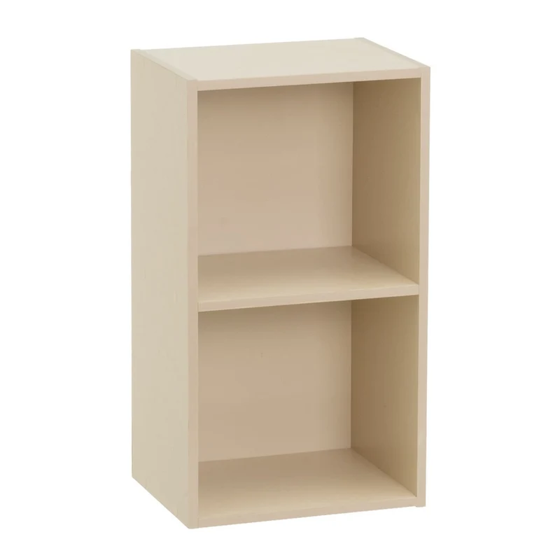 Estantería Mei de 2 baldas beige de 30x24x54 cm en tablero laminado hpl