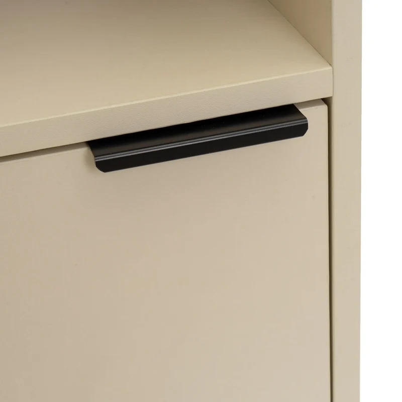 Estantería Mei con 2 puertas beige de 30x29x119 cm en tablero laminado hpl