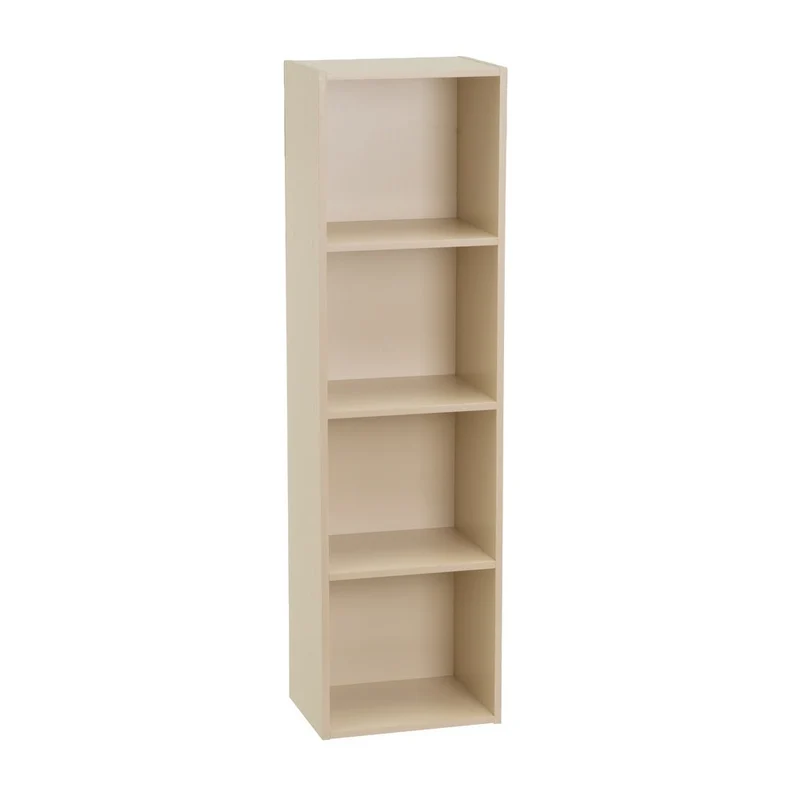 Estantería Mei de 4 baldas beige de 30x24x106 cm en tablero laminado hpl