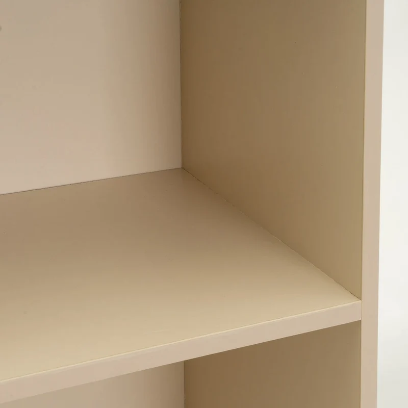 Estantería Mei de 4 baldas beige de 30x24x106 cm en tablero laminado hpl