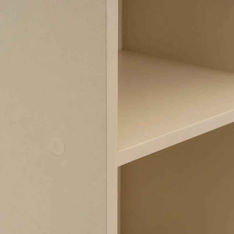 Estantería Mei de 4 baldas beige de 30x24x106 cm en tablero laminado hpl