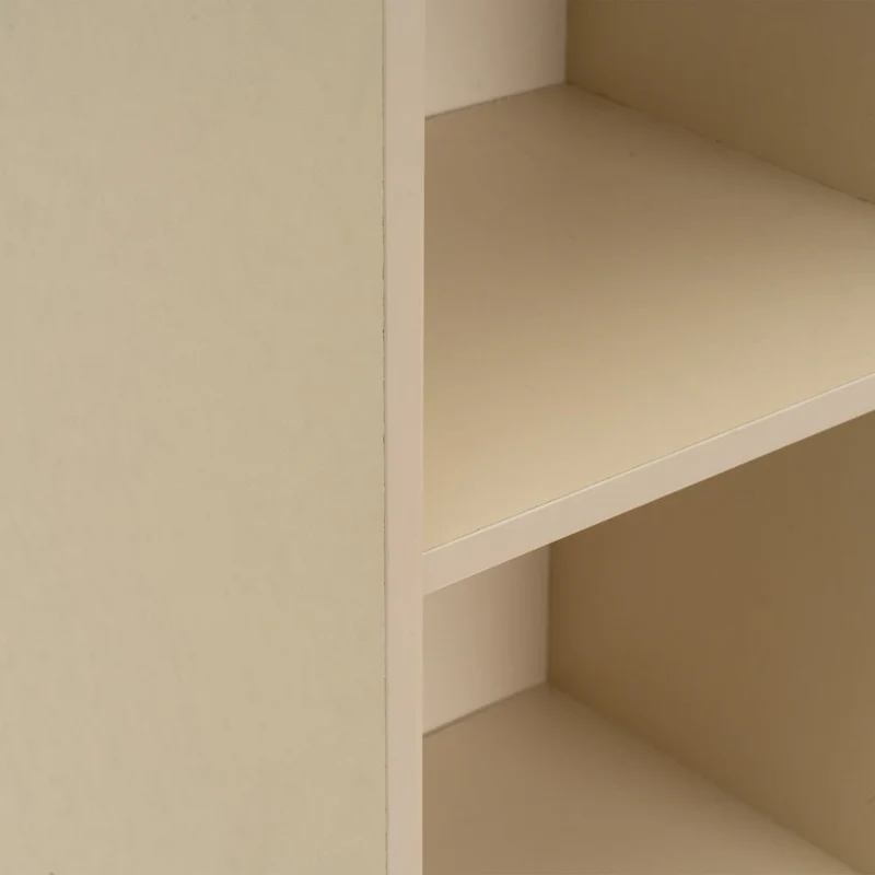 Estantería Mei de 5 baldas beige de 30x24x132 cm en tablero laminado hpl