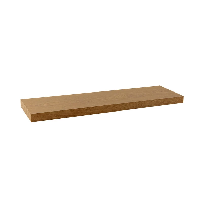 Set de 2 estantes de pared flotantes color roble de 80x23,5x3,8 cm