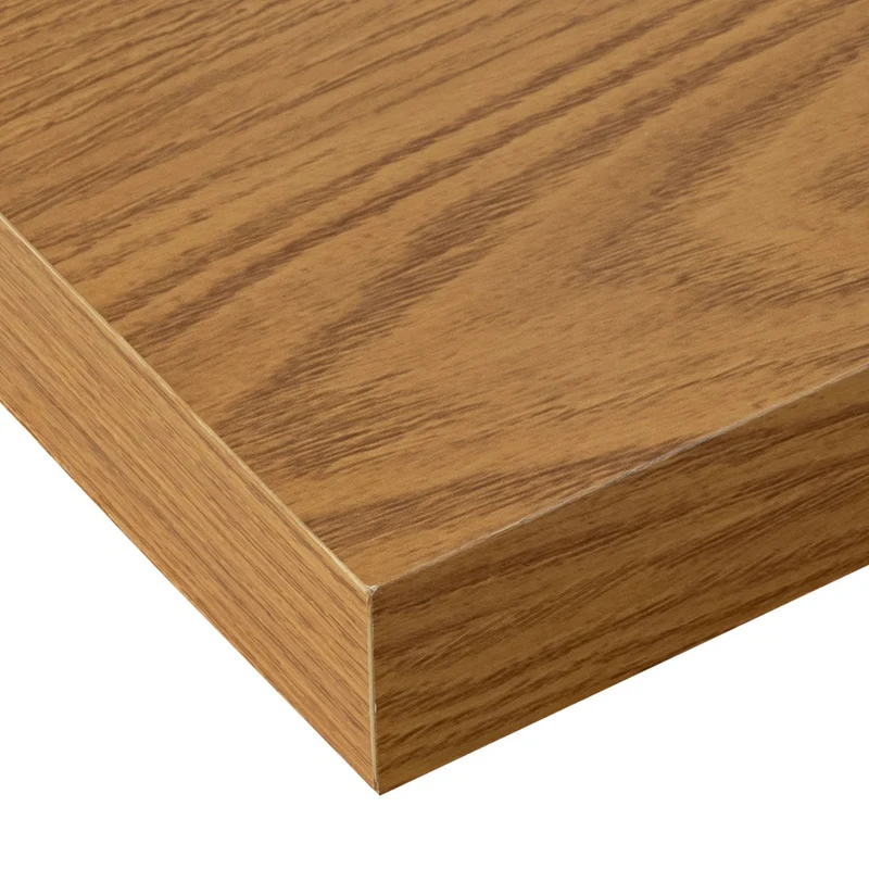 Set de 2 estantes de pared flotantes color roble de 80x23,5x3,8 cm
