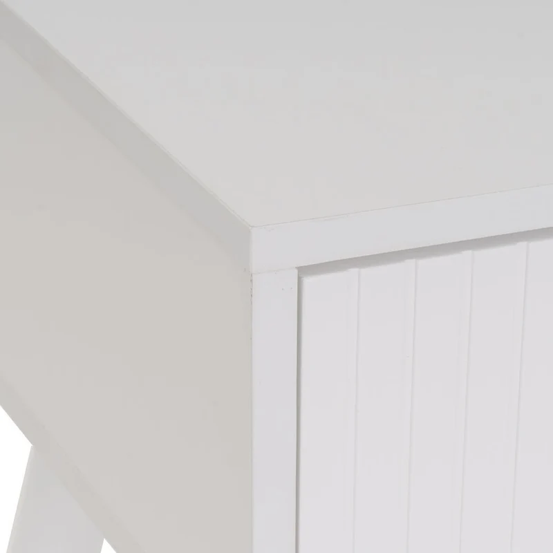 Set de 2 mesitas de noche de 1 cajón laminado color blanco de 45x35x59cm